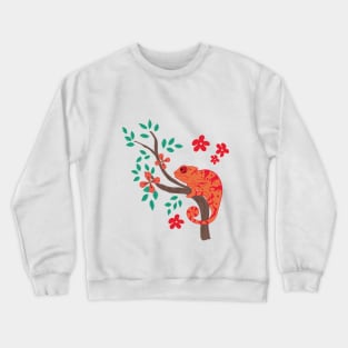 Chameleon on branch Crewneck Sweatshirt